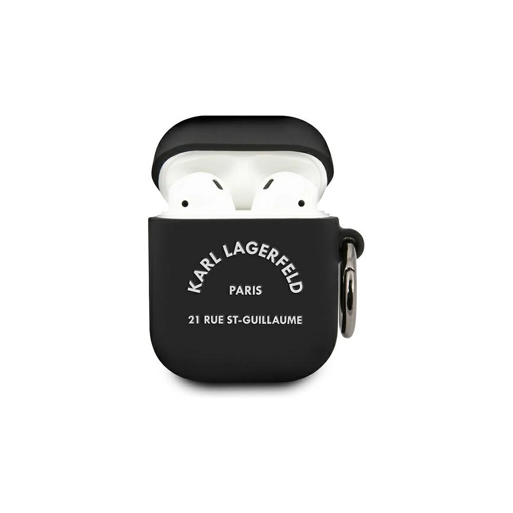 Hurtownia GSM - Etui Karl Lagerfeld KLACA2SILRSGBK Apple AirPods kryt černý/silikon RSG - KLD482BLK - {ean13} - Hurt