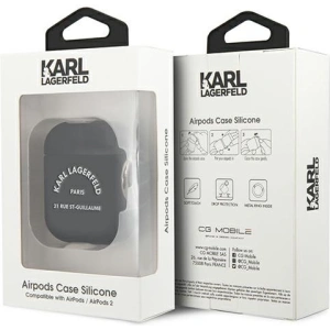 Hurtownia GSM - Etui Karl Lagerfeld KLACA2SILRSGBK Apple AirPods kryt černý/silikon RSG - KLD482BLK - {ean13} - Hurt