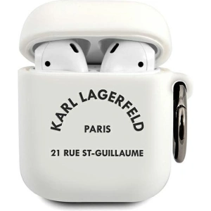 Hurtownia GSM - Etui Karl Lagerfeld KLACA2SILRSGWH Apple kryt na AirPods bílý/white silikon RSG - KLD483WHT - {ean13} - Hurt