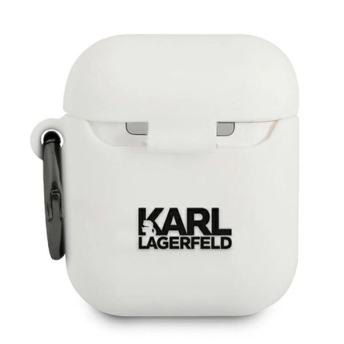 Etui Karl Lagerfeld KLACA2SILRSGWH Apple AirPods cover biały/white Silicone RSG