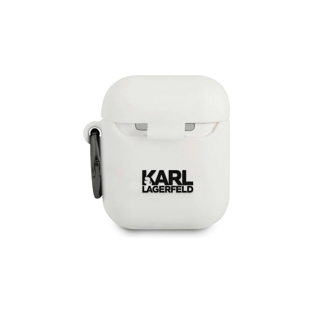 Hurtownia GSM - Etui Karl Lagerfeld KLACA2SILRSGWH Apple kryt na AirPods bílý/white silikon RSG - KLD483WHT - {ean13} - Hurt