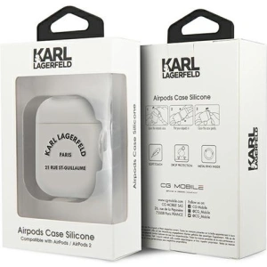 Hurtownia GSM - Etui Karl Lagerfeld KLACA2SILRSGWH Apple kryt na AirPods bílý/white silikon RSG - KLD483WHT - {ean13} - Hurt