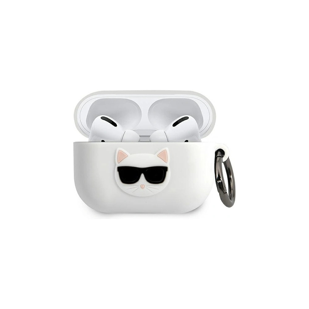 Hurtownia GSM - Etui Karl Lagerfeld KLACAPSILCHWH Apple AirPods Pro obal bílý/white silikon Choupette - KLD484WHT - {ean13} - Hurt