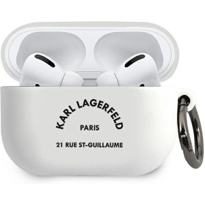 Hurtownia GSM - Etui Karl Lagerfeld KLACAPSILRSGWH Apple AirPods Pro cover biały/white Silicone RSG - KLD487WHT - {ean13} - Hurt