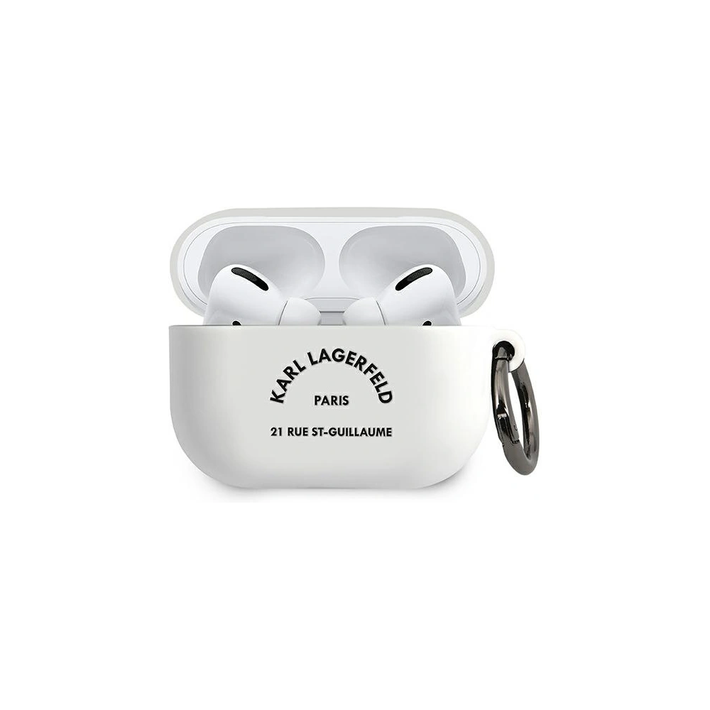 Wholesale Karl Lagerfeld KLACAPSILRSGWH Apple AirPods Pro cover white Silicone RSG - KLD487WHT - {ean13} - Hurt
