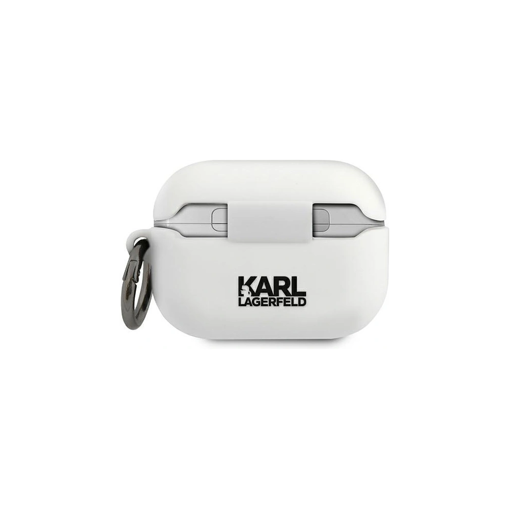 Hurtownia GSM - Etui Karl Lagerfeld KLACAPSILRSGWH Apple AirPods Pro kryt bílý/white silikon RSG - KLD487WHT - {ean13} - Hurt