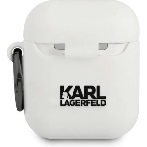 Hurtownia GSM - Etui Karl Lagerfeld KLACCSILKHWH Apple kryt na AirPods bílý/white silikon Ikonik - KLD488WHT - {ean13} - Hurt