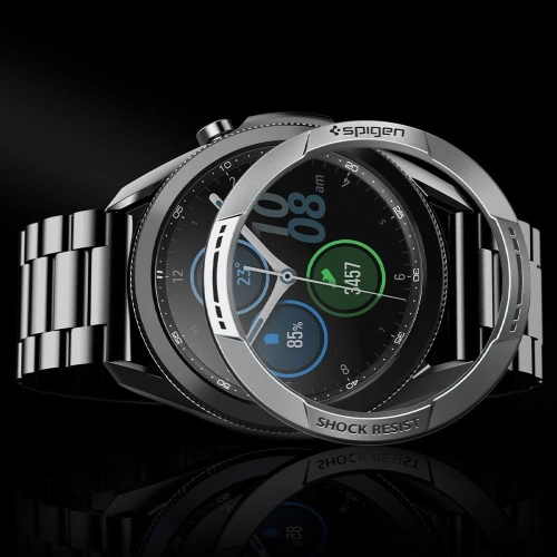 Nakładka Spigen Chrono Shield Samsung Galaxy Watch 3 45mm Silver