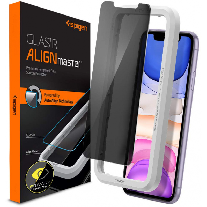 Spigen Distributor - 8809671018350 - SPN932 - Spigen GLAS.tR AlignMaster Apple iPhone 11 Privacy - B2B homescreen
