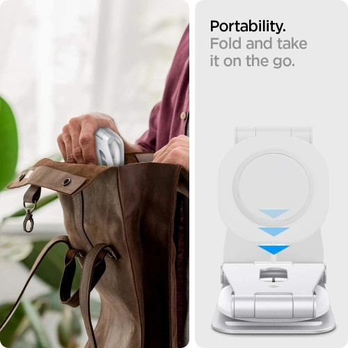 Podstawka do ładowarki Spigen Magfit S Apple MagSafe Charger Stand White