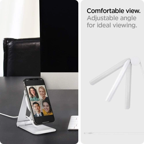 Podstawka do ładowarki Spigen Magfit S Apple MagSafe Charger Stand White