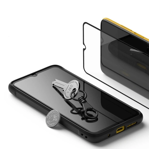 Szkło Pocophone M3 - Ringke ID Full Cover - Home Screen