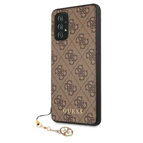 Etui Guess GUHCA52GF4GBR Samsung Galaxy A52/A52s brązowy/brown hard case 4G Charms Collection