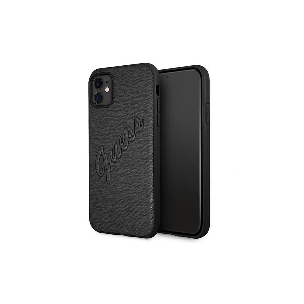 Hurtownia GSM - Etui Guess GUHCN61RSAVSBK Apple iPhone 11 černé/black hardcase Saffiano Vintage Script - GUE984BLK - {ean13} - Hurt