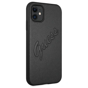 Etui Guess GUHCN61RSAVSBK Apple iPhone 11 czarny/black hardcase Saffiano Vintage Script