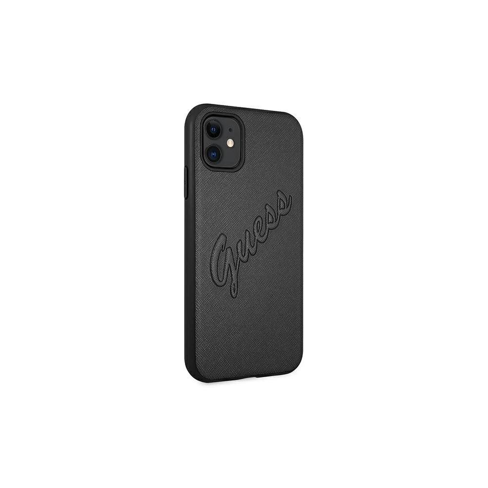 Hurtownia GSM - Etui Guess GUHCN61RSAVSBK Apple iPhone 11 czarny/black hardcase Saffiano Vintage Script - GUE984BLK - {ean13} - Hurt