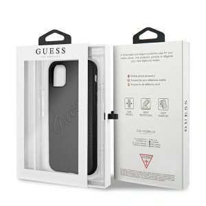 Etui Guess GUHCN61RSAVSBK Apple iPhone 11 czarny/black hardcase Saffiano Vintage Script