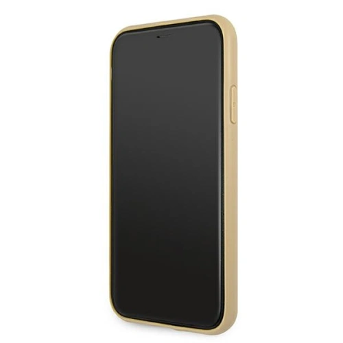 Etui Guess GUHCN61RSAVSLG Apple iPhone 11 złoty/gold hardcase Saffiano Vintage Script