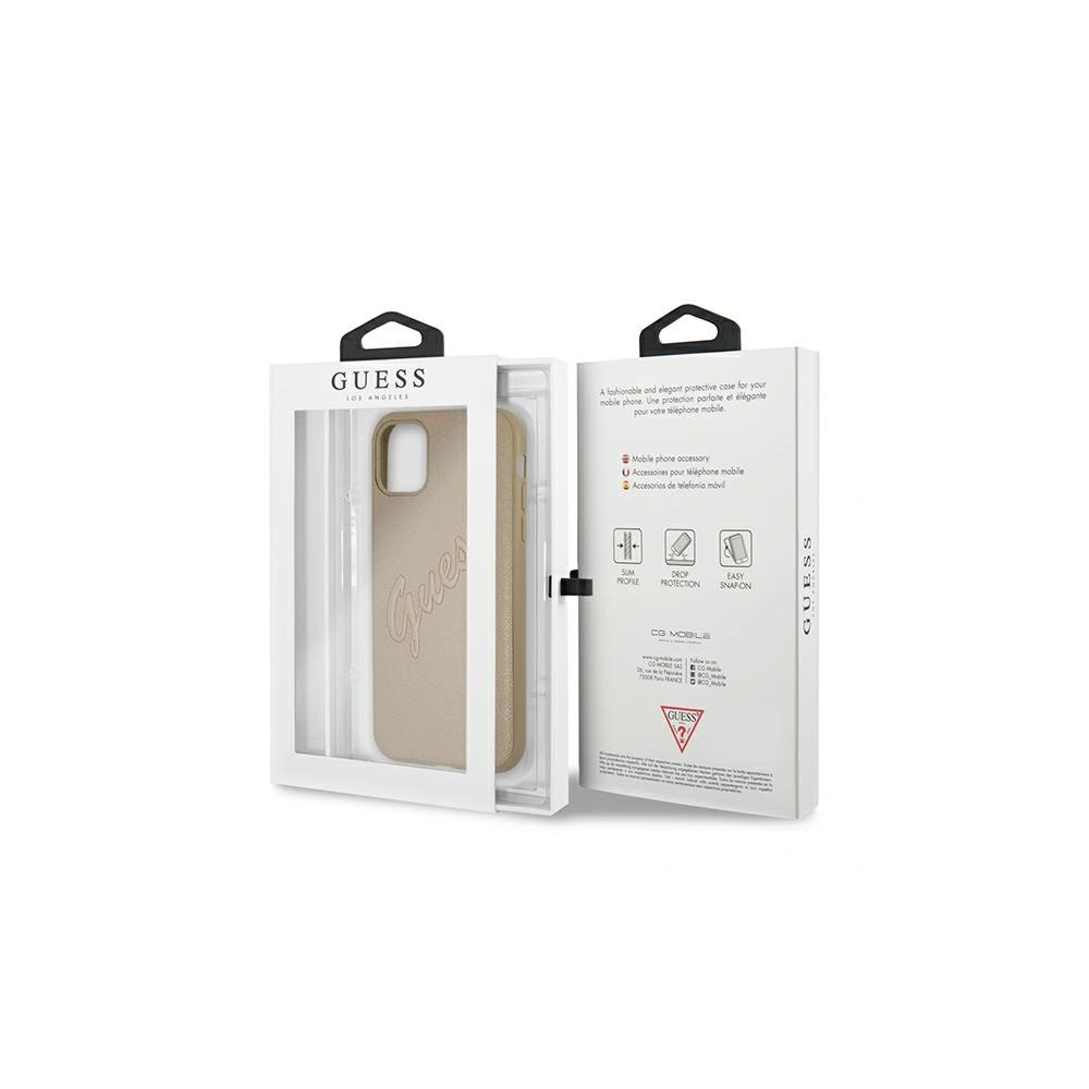 Hurtownia GSM - Etui Guess GUHCN61RSAVSLG Apple iPhone 11 złoty/gold hardcase Saffiano Vintage Script - GUE985GLD - {ean13} - Hurt