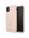 Karl Lagerfeld KLHCN61SILTTPI Apple iPhone 11 Silicone Ikonik Outline pink