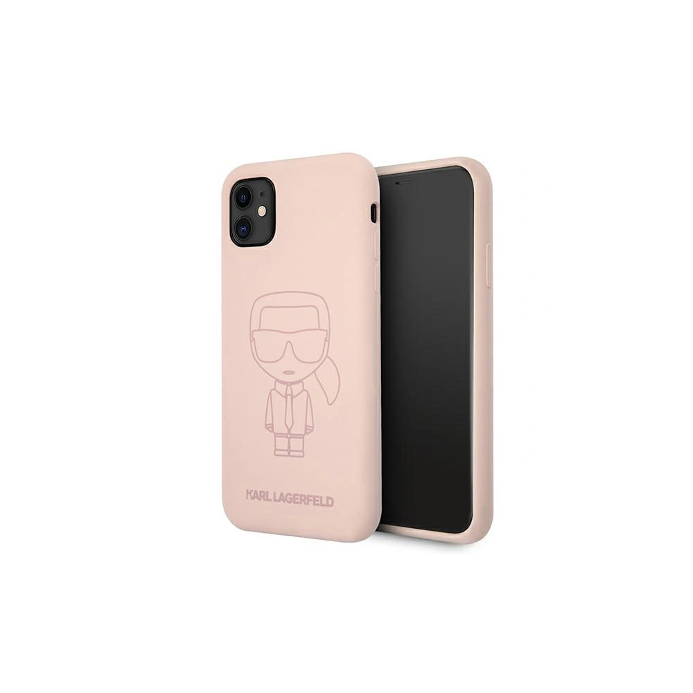 Hurtownia GSM - Etui Karl Lagerfeld KLHCN61SILTTPI Apple iPhone 11 Silicone Ikonik Outline růžový/pink - KLD491PNK - {ean13} - Hurt