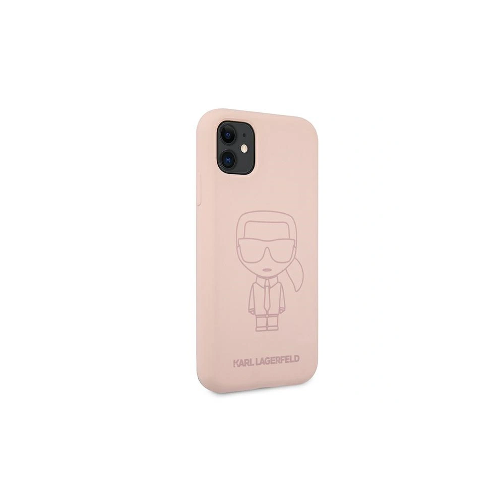 Hurtownia GSM - Etui Karl Lagerfeld KLHCN61SILTTPI Apple iPhone 11 Silicone Ikonik Outline růžový/pink - KLD491PNK - {ean13} - Hurt