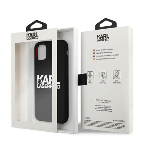 Etui Karl Lagerfeld KLHCN61SLKLRBK Apple iPhone 11 Silicone Stack Logo czarny/black