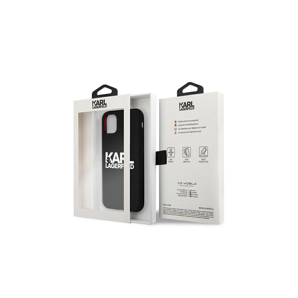 Hurtownia GSM - Etui Karl Lagerfeld KLHCN61SLKLRBK Apple iPhone 11 Silicone Stack Logo černý/black - KLD493BLK - {ean13} - Hurt
