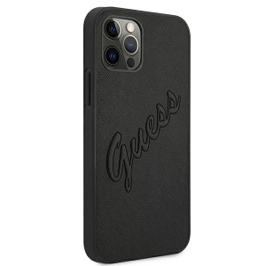Hurtownia GSM - Etui Guess GUHCP12LRSAVSBK Apple iPhone 12 Pro Max černý/black hardcase Saffiano Vintage Script - GUE987BLK - {ean13} - Hurt