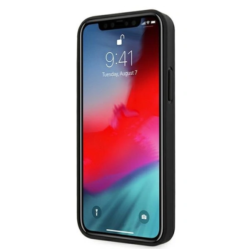 Etui Guess GUHCP12LRSAVSBK Apple iPhone 12 Pro Max czarny/black hardcase Saffiano Vintage Script