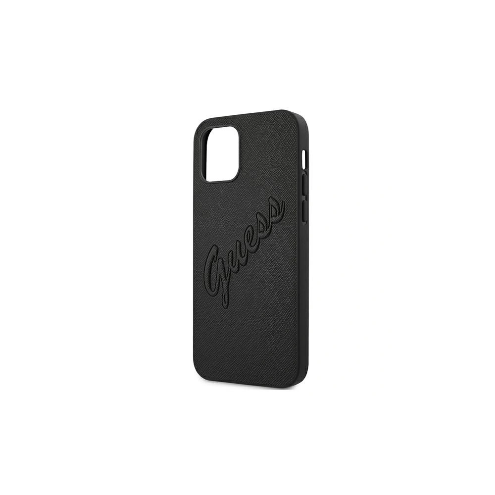 Hurtownia GSM - Etui Guess GUHCP12LRSAVSBK Apple iPhone 12 Pro Max czarny/black hardcase Saffiano Vintage Script - GUE987BLK - {ean13} - Hurt