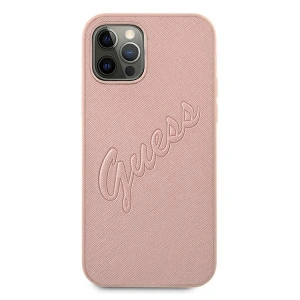 Hurtownia GSM - Etui Guess GUHCP12LRSAVSRG Apple iPhone 12 Pro Max růžový/pink hardcase Saffiano Vintage Script - GUE989PNK - {ean13} - Hurt