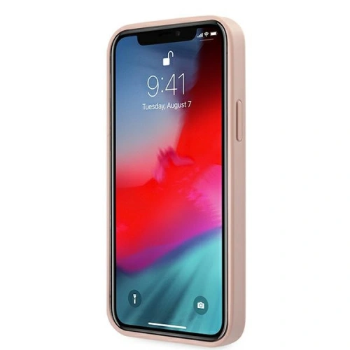 Etui Guess GUHCP12LRSAVSRG Apple iPhone 12 Pro Max różowy/pink hardcase Saffiano Vintage Script