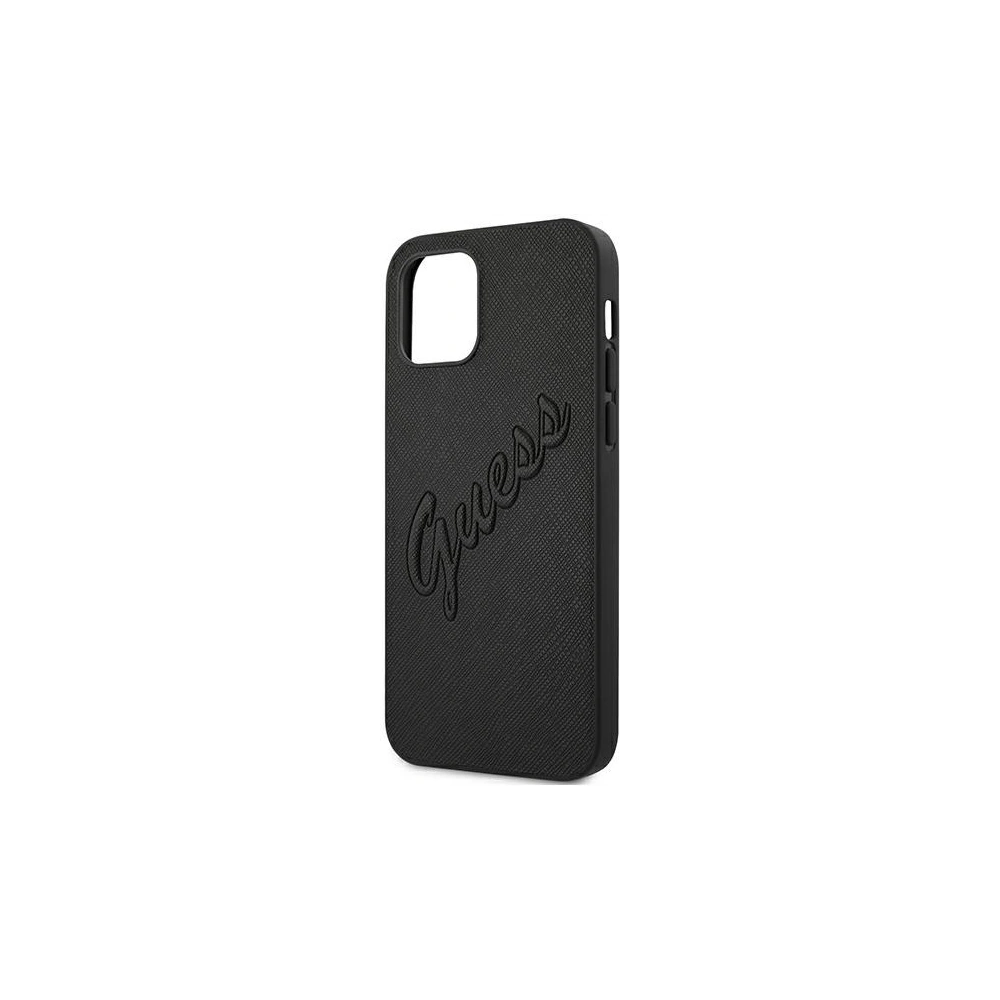 Hurtownia GSM - Etui Guess GUHCP12MRSAVSBK Apple iPhone 12/12 Pro czarny/black hardcase Saffiano Vintage Script - GUE990BLK - {ean13} - Hurt