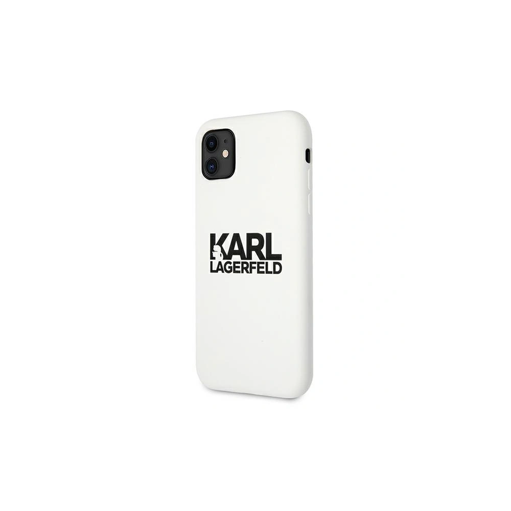 Hurtownia GSM - Etui Karl Lagerfeld KLHCN61SLKLWH Apple iPhone 11 Silicone Stack Logo bílý/white - KLD494WHT - {ean13} - Hurt