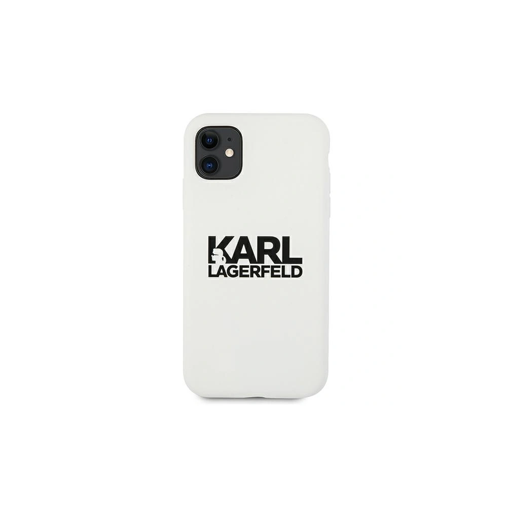 Hurtownia GSM - Etui Karl Lagerfeld KLHCN61SLKLWH Apple iPhone 11 Silicone Stack Logo bílý/white - KLD494WHT - {ean13} - Hurt