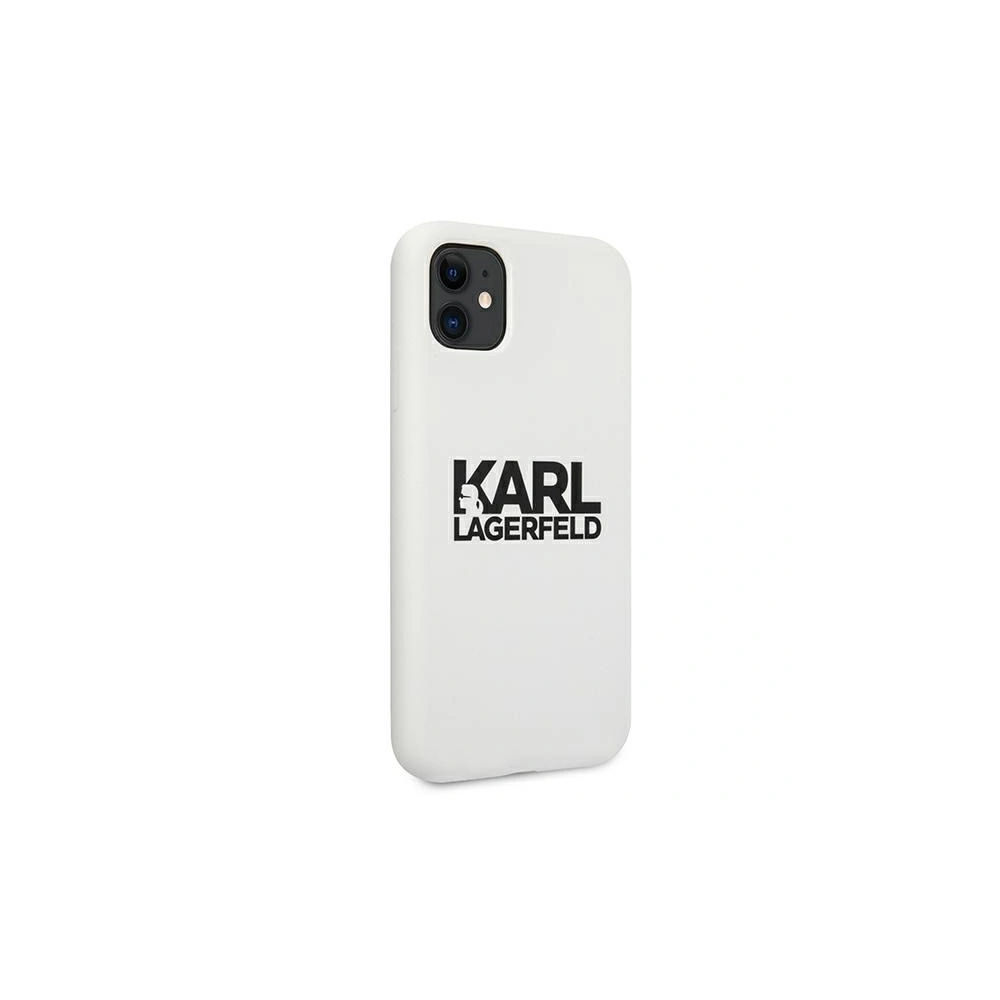 Hurtownia GSM - Etui Karl Lagerfeld KLHCN61SLKLWH Apple iPhone 11 Silicone Stack Logo bílý/white - KLD494WHT - {ean13} - Hurt