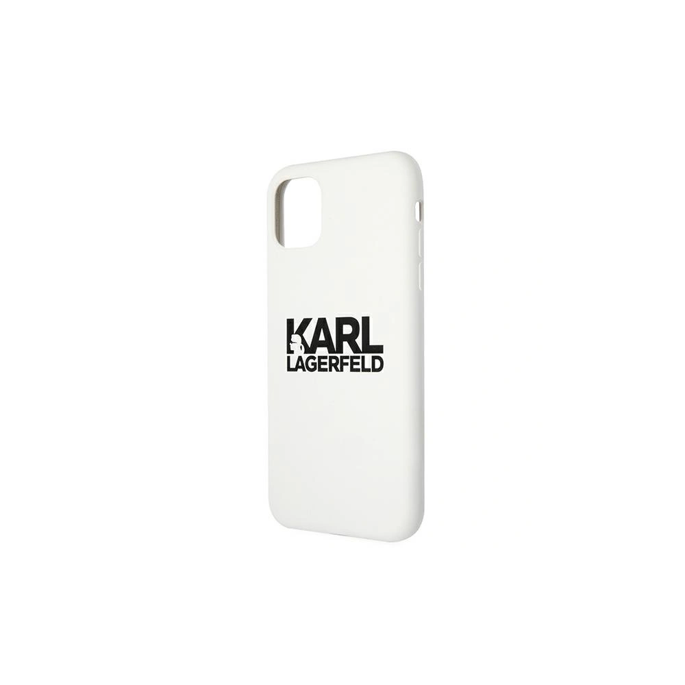 Hurtownia GSM - Etui Karl Lagerfeld KLHCN61SLKLWH Apple iPhone 11 Silicone Stack Logo bílý/white - KLD494WHT - {ean13} - Hurt