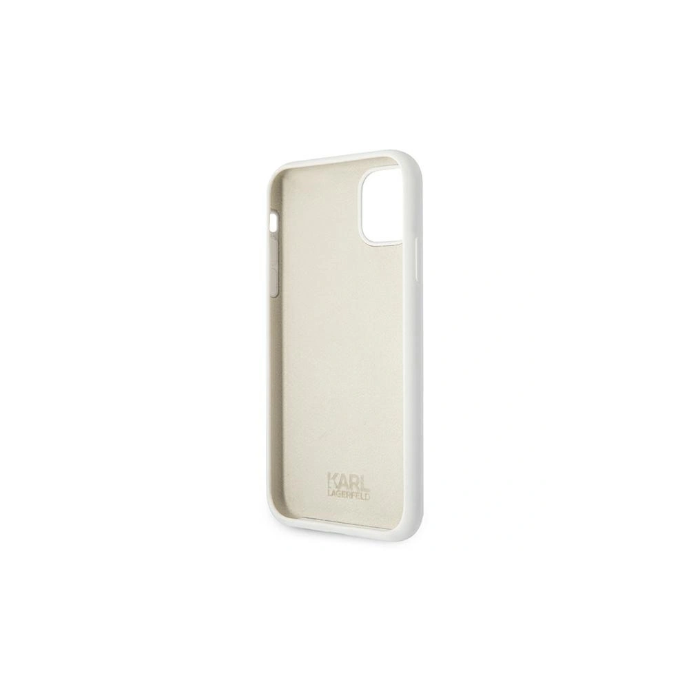 Hurtownia GSM - Etui Karl Lagerfeld KLHCN61SLKLWH Apple iPhone 11 Silicone Stack Logo bílý/white - KLD494WHT - {ean13} - Hurt