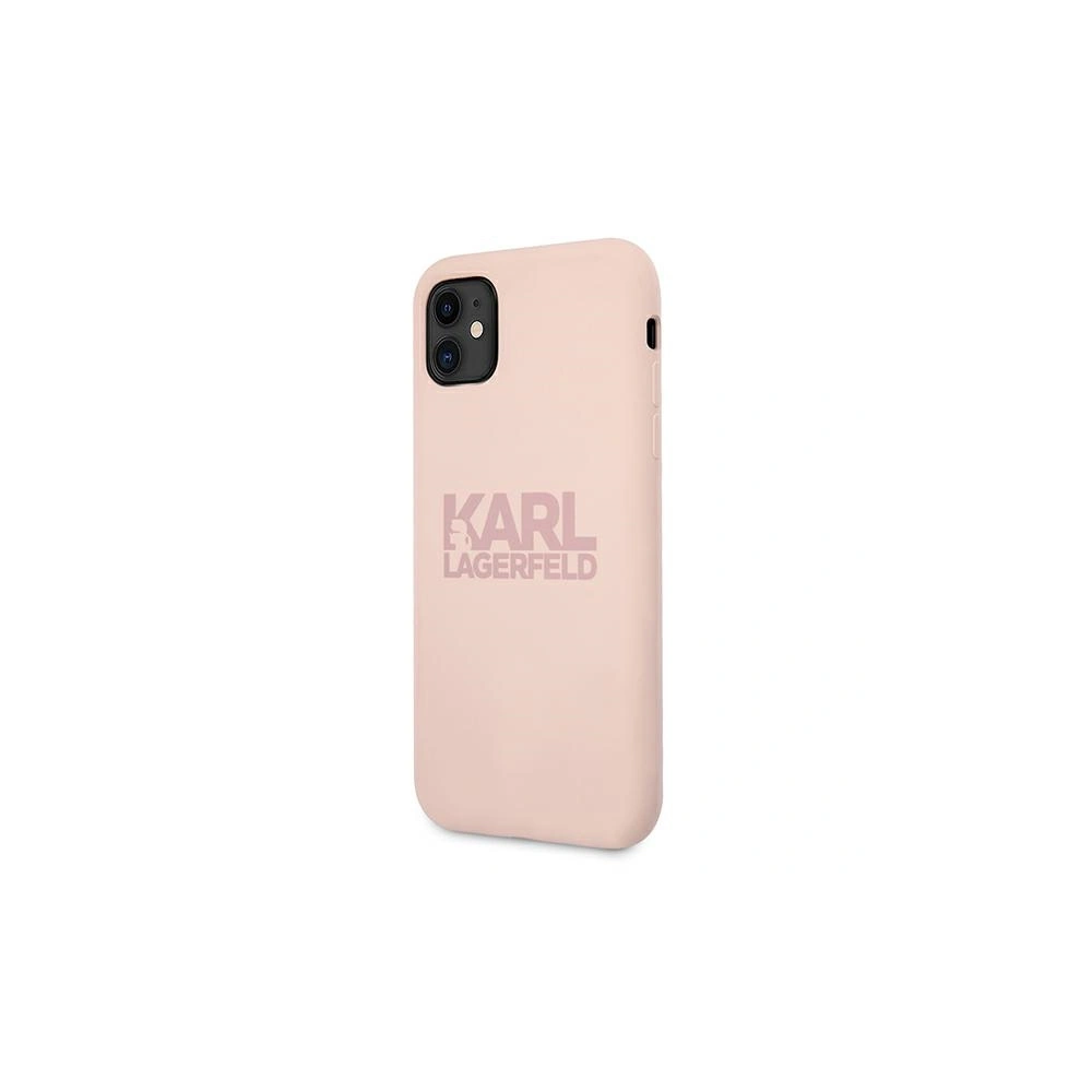 Hurtownia GSM - Etui Karl Lagerfeld KLHCN61STKLTLP Apple iPhone 11 silikonová s logem růžová/pink - KLD495PNK - {ean13} - Hurt