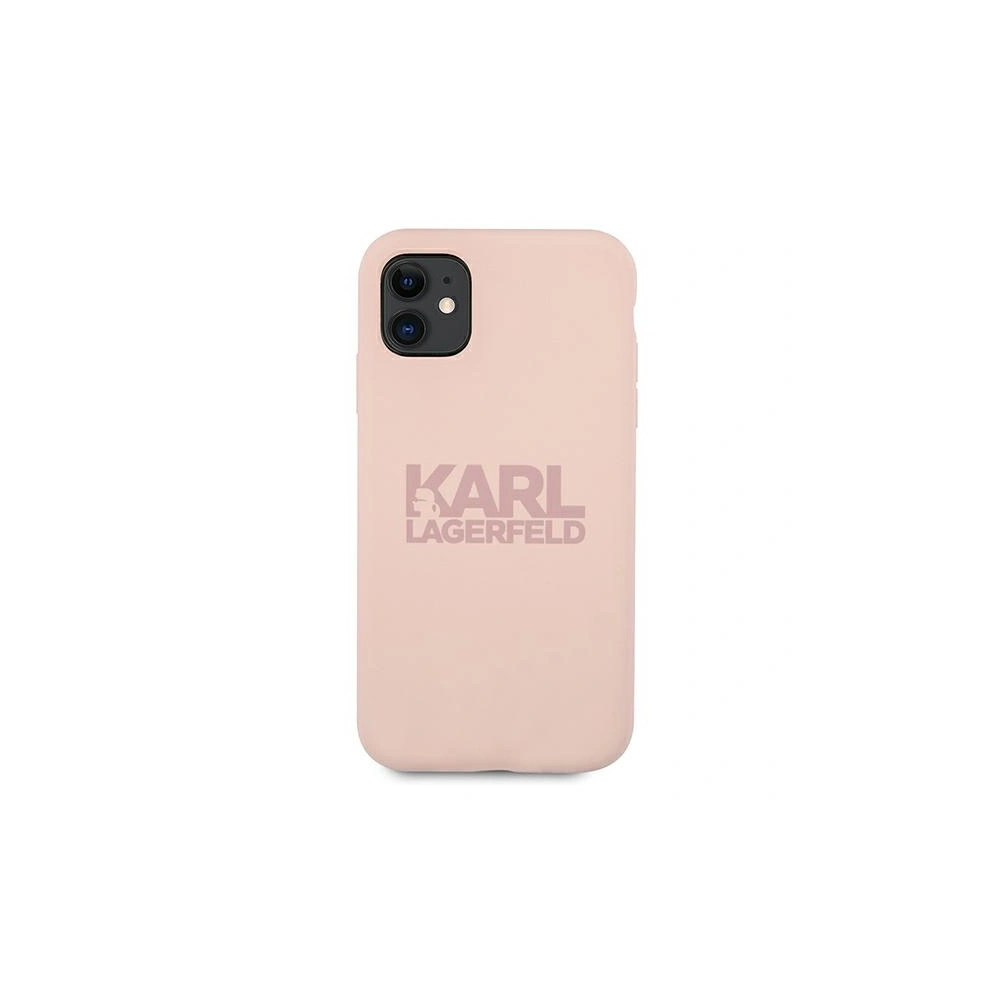 Hurtownia GSM - Etui Karl Lagerfeld KLHCN61STKLTLP Apple iPhone 11 silikonová s logem růžová/pink - KLD495PNK - {ean13} - Hurt