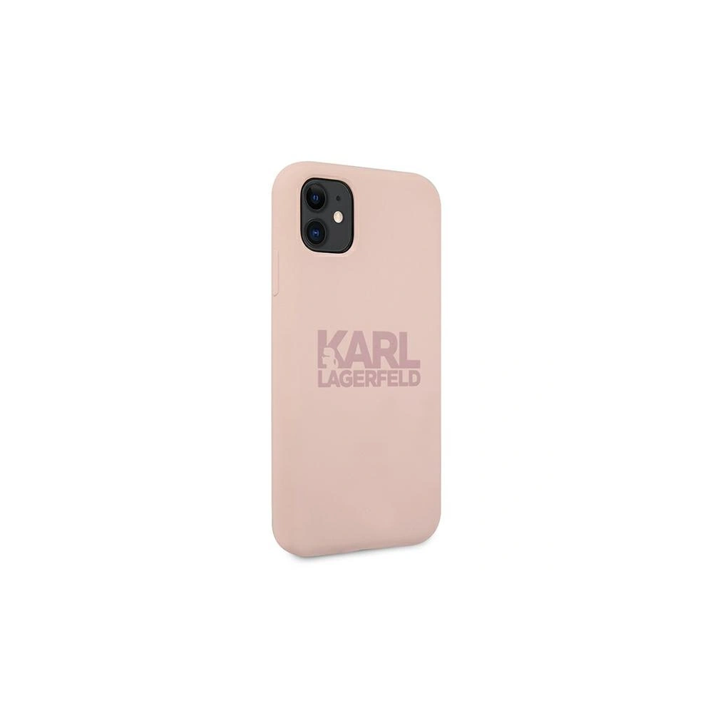 Hurtownia GSM - Etui Karl Lagerfeld KLHCN61STKLTLP Apple iPhone 11 silikonová s logem růžová/pink - KLD495PNK - {ean13} - Hurt