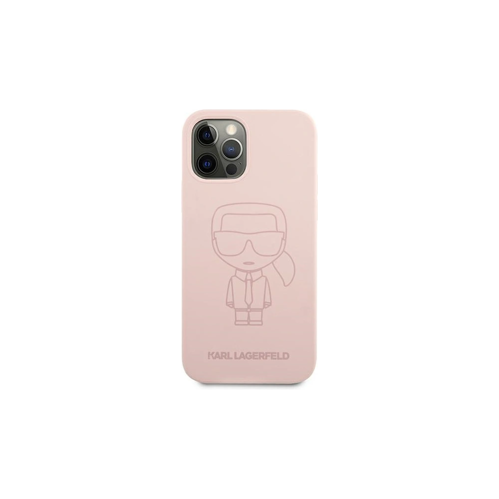 Wholesale Karl Lagerfeld KLHCP12MSILTTPI Apple iPhone 12/12 Pro Silicone Ikonik Outline pink - KLD498PNK - {ean13} - Hurt