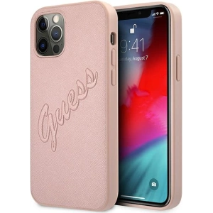 Hurtownia GSM - Etui Guess GUHCP12MRSAVSRG Apple iPhone 12/12 Pro růžový/pink hardcase Saffiano Vintage Script - GUE992PNK - {ean13} - Hurt