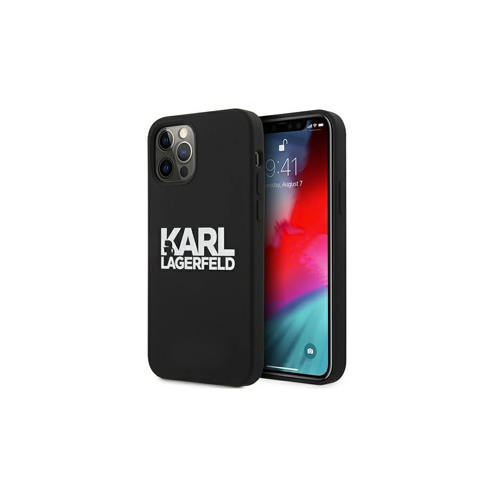 Hurtownia GSM - Etui Karl Lagerfeld KLHCP12MSLKLRBK Apple iPhone 12/12 Pro Silicone Stack Logo černý/black - KLD499BLK - {ean13} - Hurt