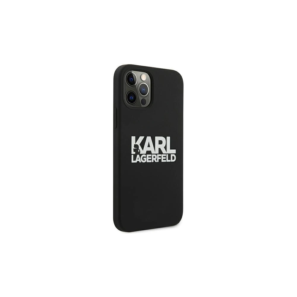 Hurtownia GSM - Etui Karl Lagerfeld KLHCP12MSLKLRBK Apple iPhone 12/12 Pro Silicone Stack Logo černý/black - KLD499BLK - {ean13} - Hurt