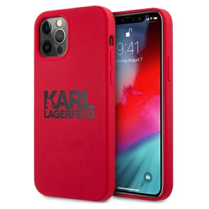 Etui Karl Lagerfeld KLHCP12MSLKLRE Apple iPhone 12/12 Pro Silicone Stack Logo czerwony/red