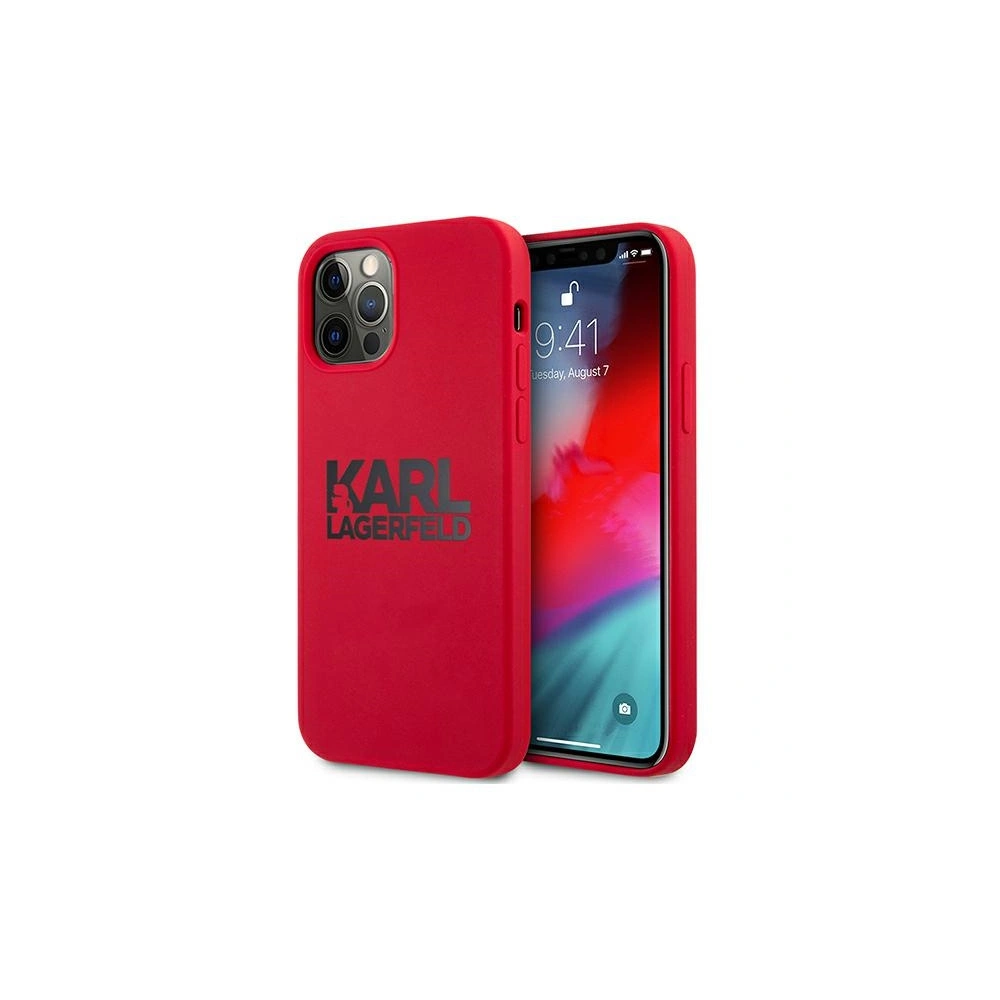Wholesale Karl Lagerfeld KLHCP12MSLKLRE Apple iPhone 12/12 Pro Silicone Stack Logo red - KLD501RED - {ean13} - Hurt