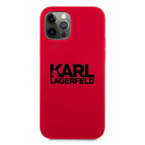 Etui Karl Lagerfeld KLHCP12MSLKLRE Apple iPhone 12/12 Pro Silicone Stack Logo czerwony/red