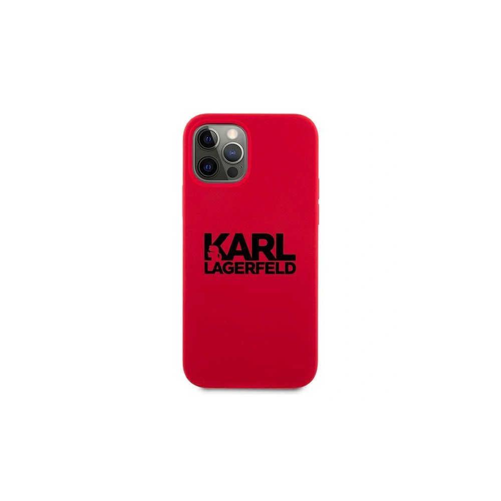 Hurtownia GSM - Etui Karl Lagerfeld KLHCP12MSLKLRE Apple iPhone 12/12 Pro Silicone Stack Logo czerwony/red - KLD501RED - {ean13} - Hurt